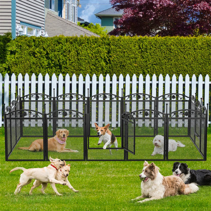 8 Panels DIY Heavy Duty Dog Playpen - outdoor