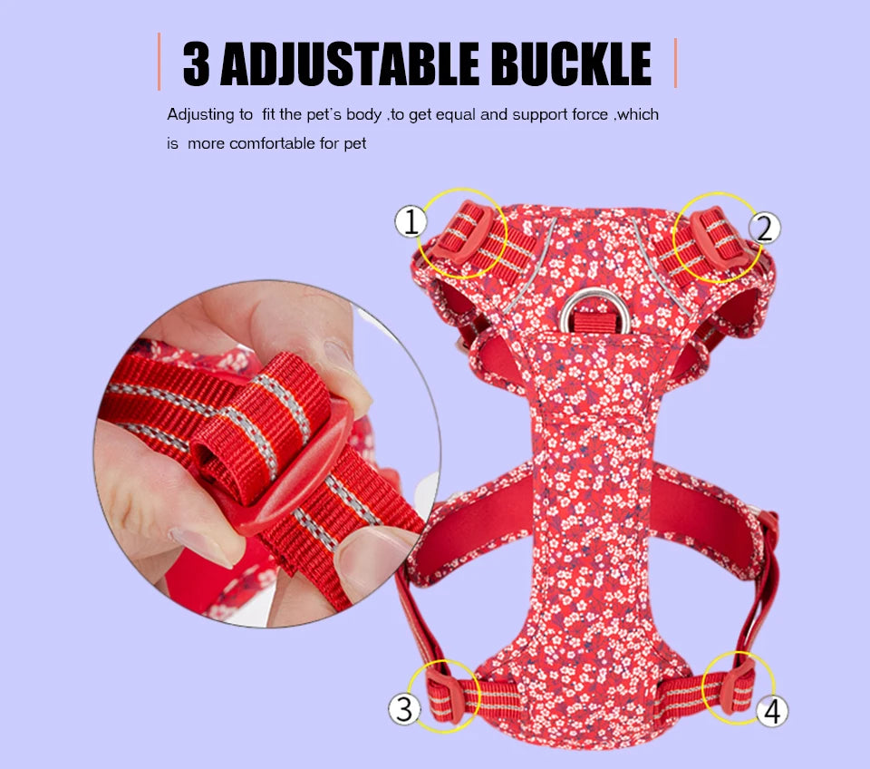 Truelove Pet Dog Harness Floral