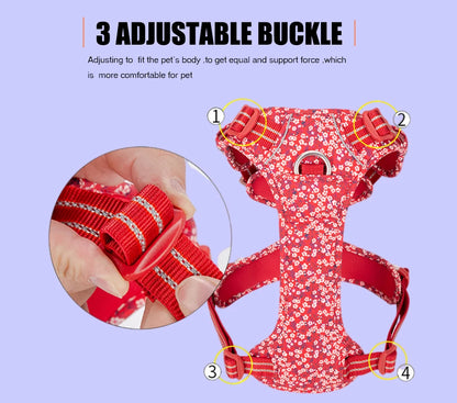 Truelove Pet Dog Harness Floral