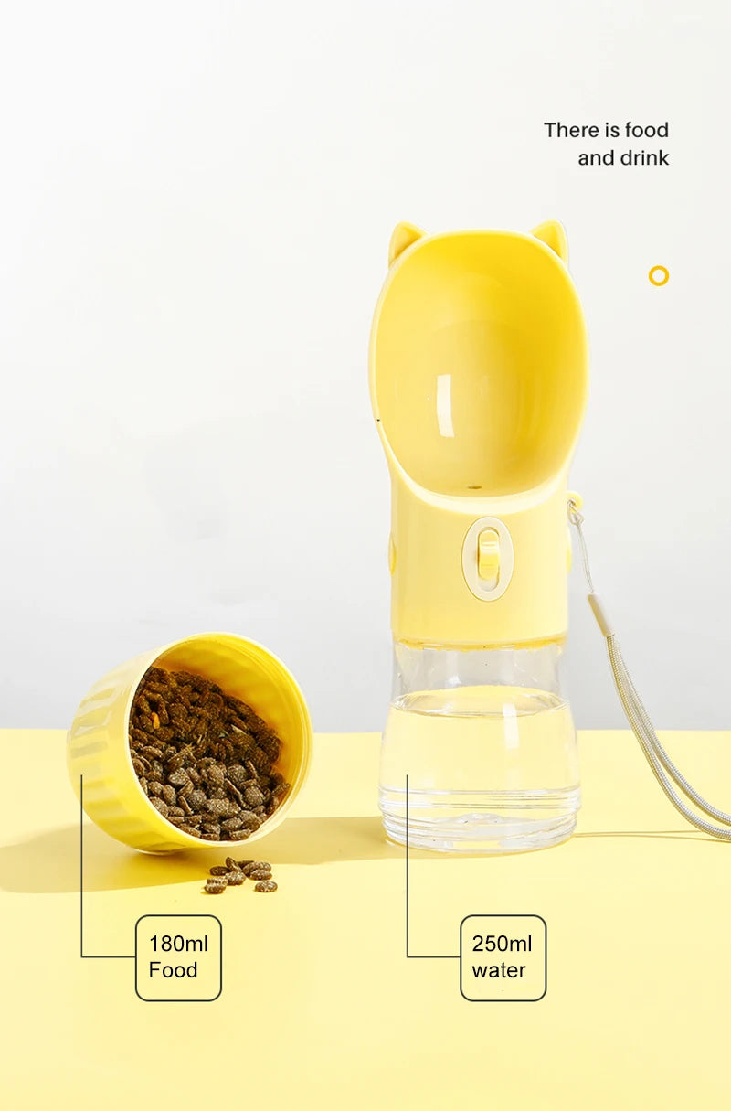 2‑in‑1 Portable Dog Water Bottle