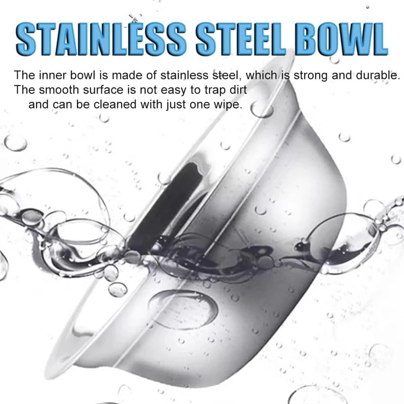 Double Cat Bowl with Stand
