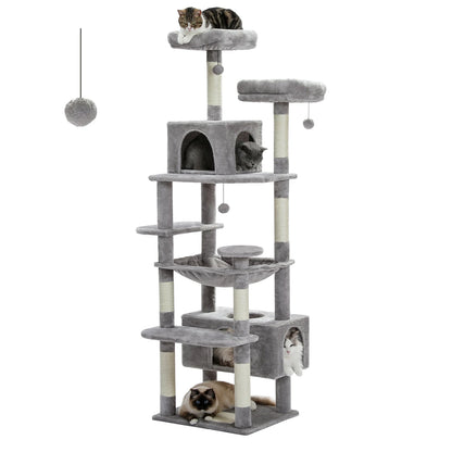 Large Cat Tree with Sisal-Covered Scratching Posts
