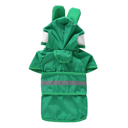 Pet Raincoat Cartoon Pattern Reflective