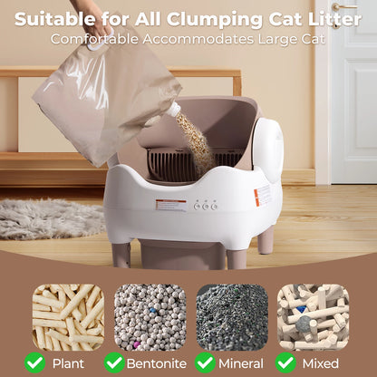 Self-Cleaning Litter Box, Automatic Cat Litter Box with App Control