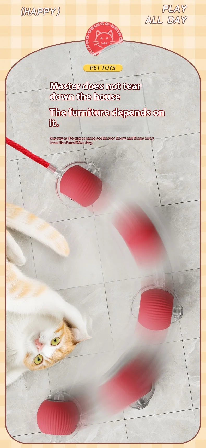 Interactive Electric Ball Cat Toy