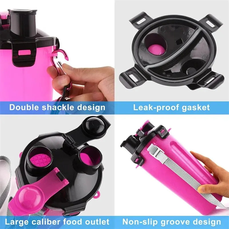 Portable 2 in 1 Pet Water Bottle with Folding Bowl