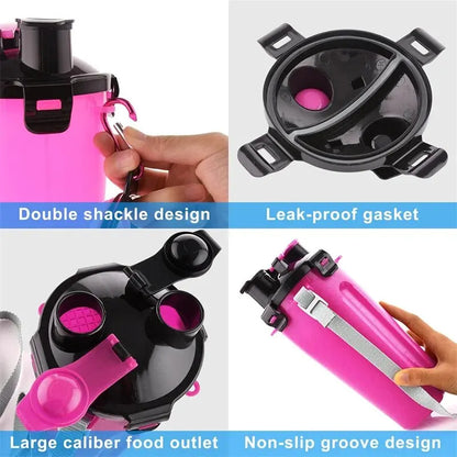 Portable 2 in 1 Pet Water Bottle with Folding Bowl