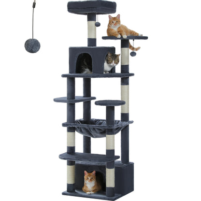 Large Cat Tree with Sisal-Covered Scratching Posts