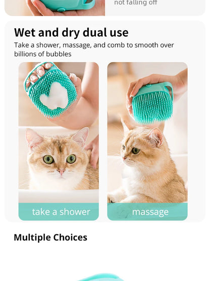 Soft Silicone Massager Pet Bathing Brush
