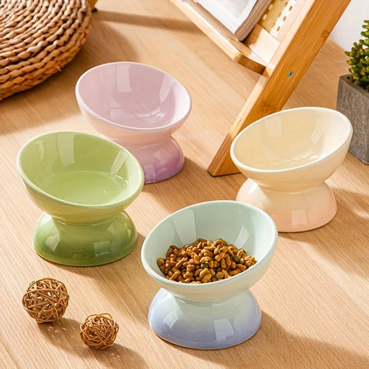 Cat Bowl,Ceramic Elevated Pet Food
