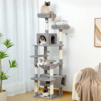 Large Cat Tree with Sisal-Covered Scratching Posts