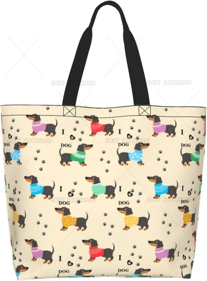Cute Dachshund Dog Tote Bag