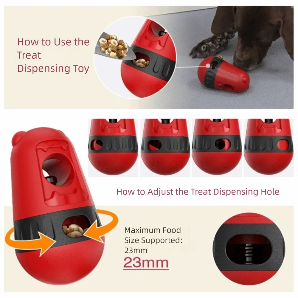 Bite Resistant Dog Treat Dispenser Toy Relieve Boredom Indoo