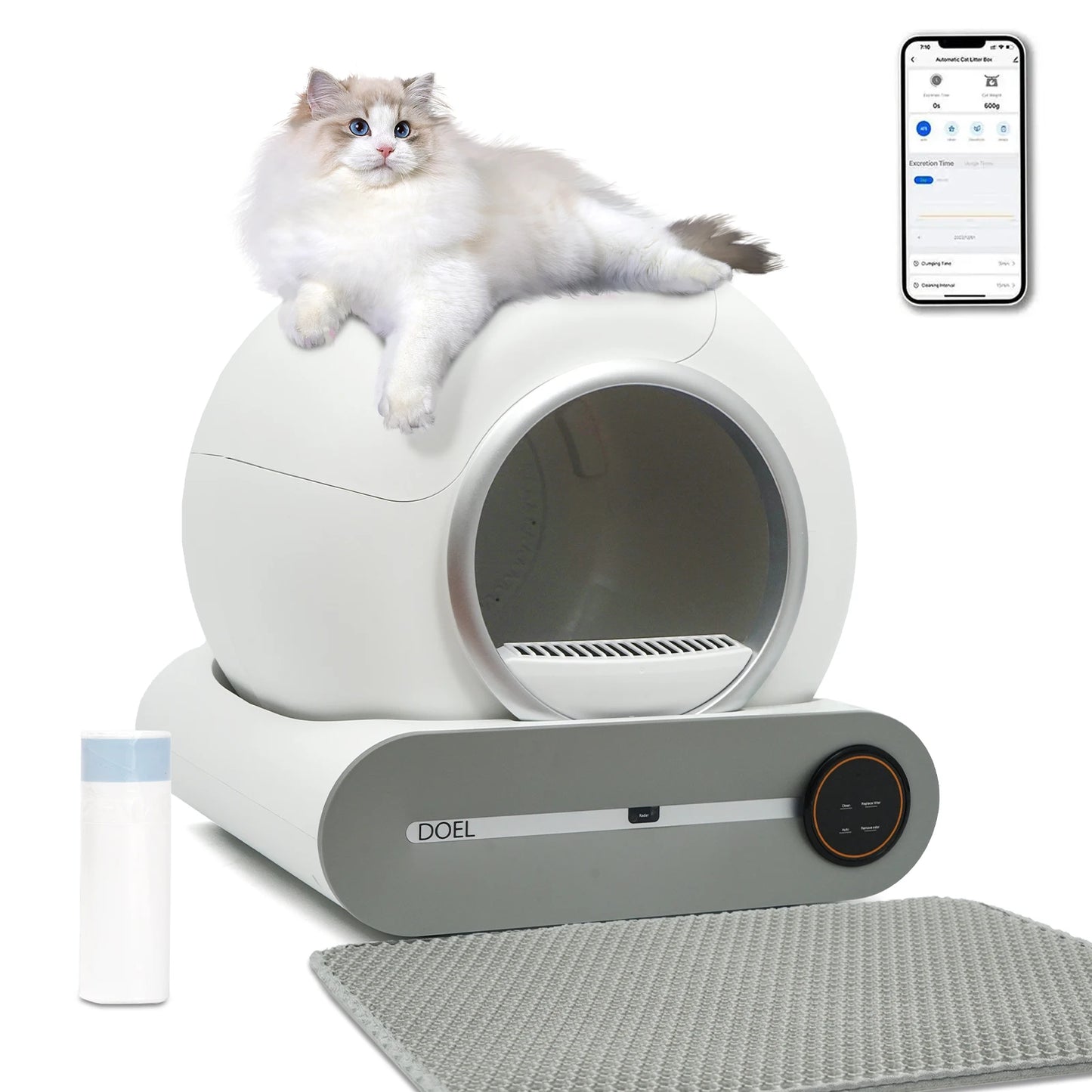 DOEL Self Cleaning Cat Litter Box 65L