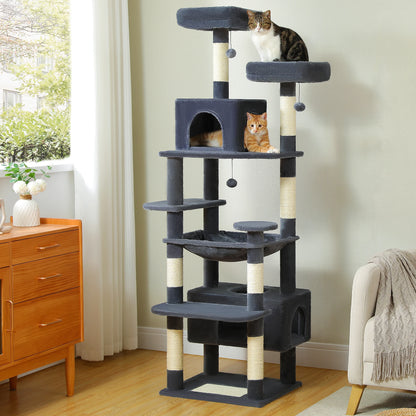 Large Cat Tree with Sisal-Covered Scratching Posts
