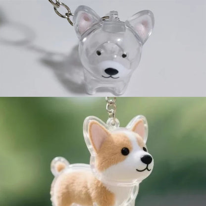 Pet Hair Memorial Pendant Keychain
