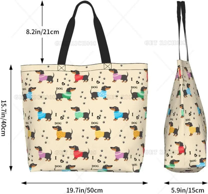 Cute Dachshund Dog Tote Bag