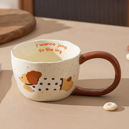 300Ml Ceramic Mug Cartoon Cup