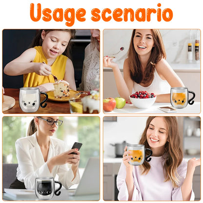 Cute Cat Mugs Double Vacuum
