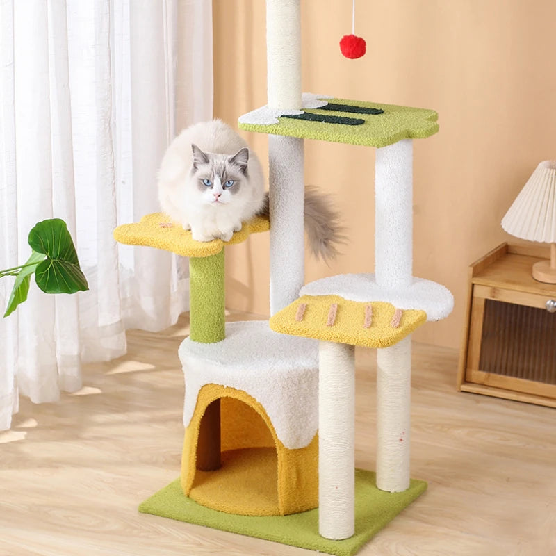 Ice-cream Style Cat Climbing Frame Three-layer Sisal Cat Scr