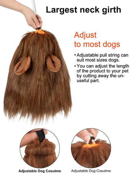 Lion Mane Dog Halloween Costume Lion - Suitable for Medium to Large Dogs