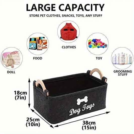 Felt Pet Toy Box, Dog