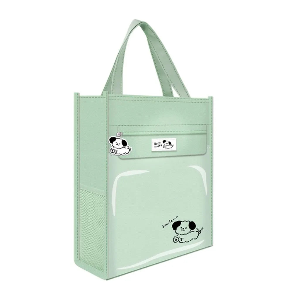 Panda Dog Cartoon Tote Bag Transparent Multiple Pockets Stud