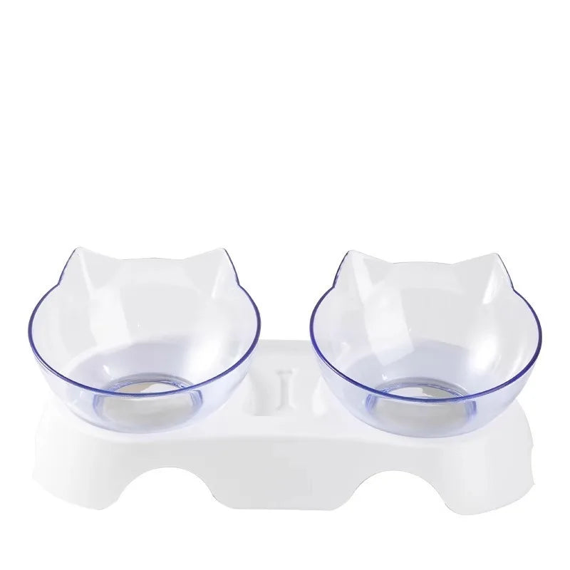 Double Cat Bowl with Stand
