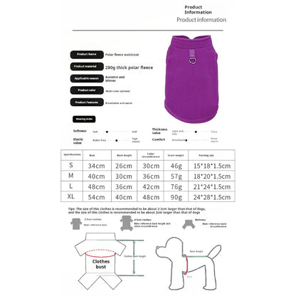 Soft Wool Pet Dog Jacket / Vest