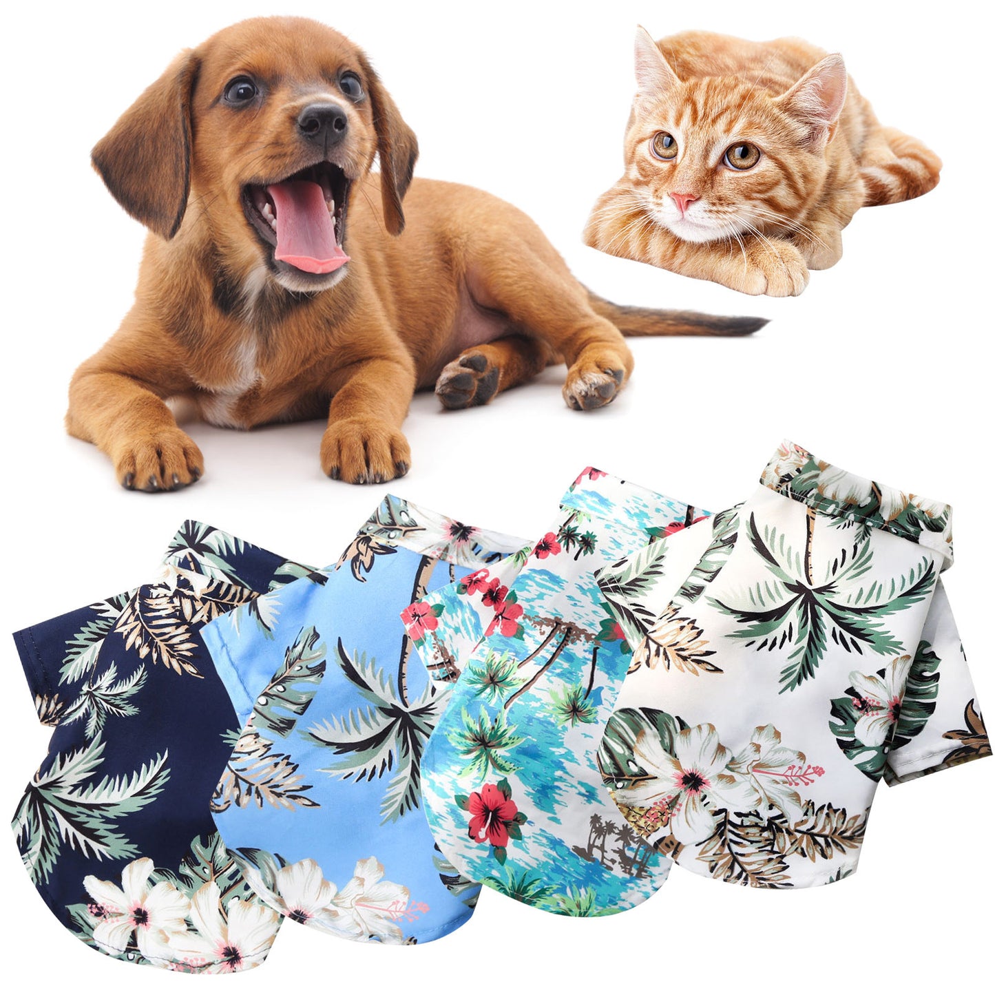 Pet Summer Cotton Shirts Hawaii