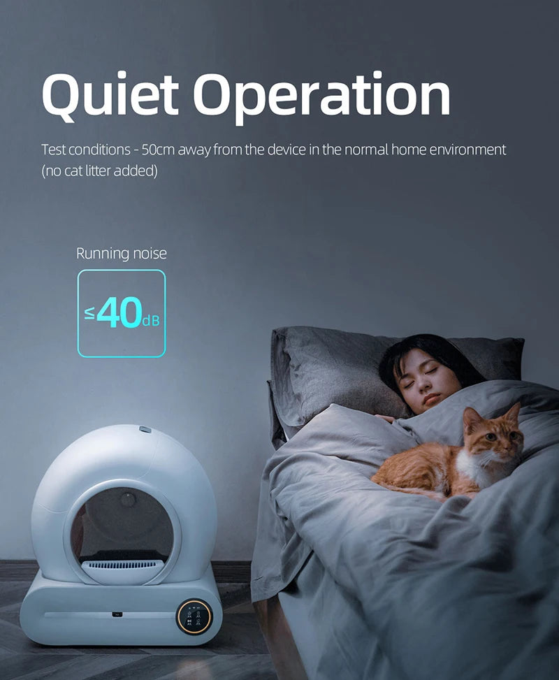 65L Automatic Smart Cat Litter Box - Self Cleaning