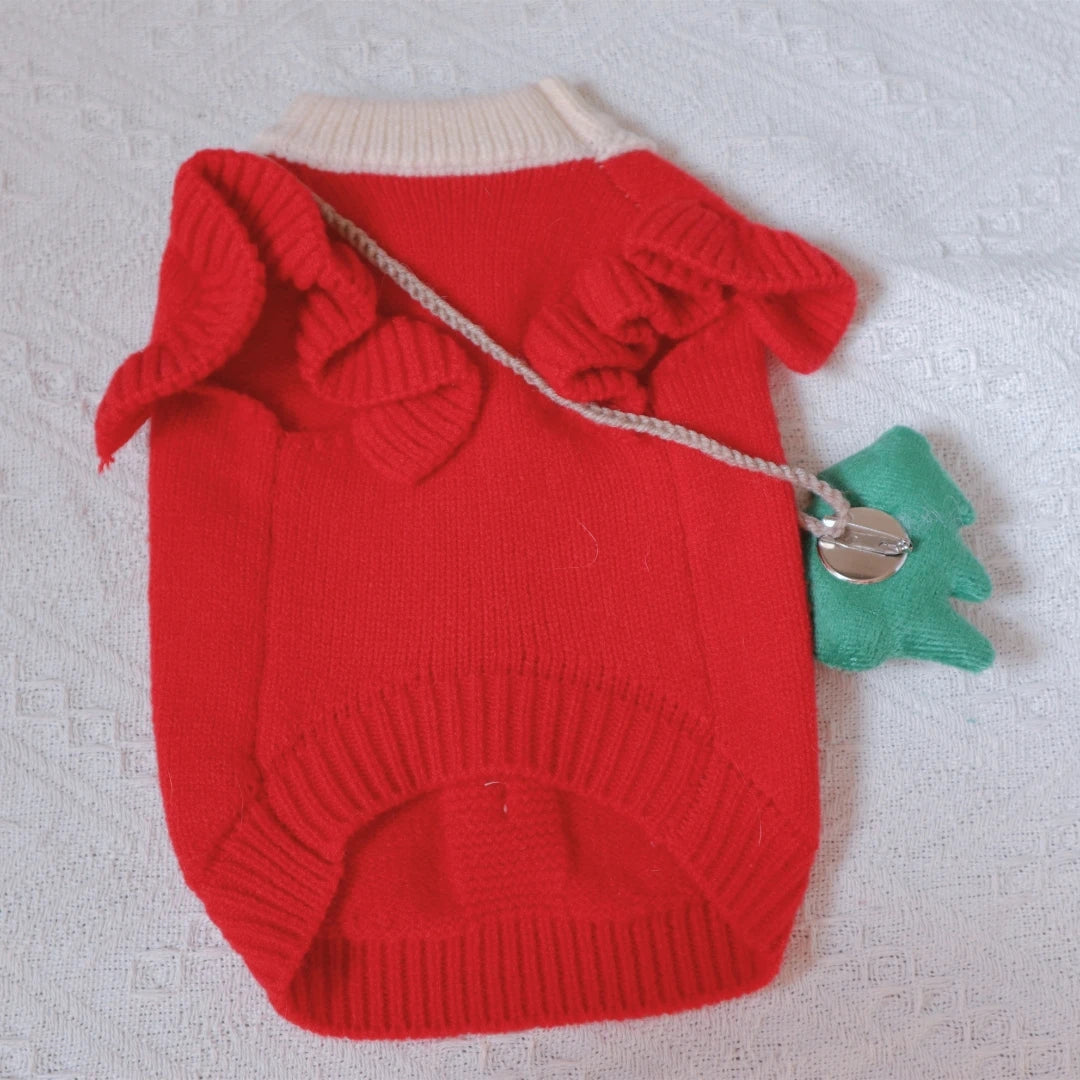 Pet Christmas Sweater Princess Skirt