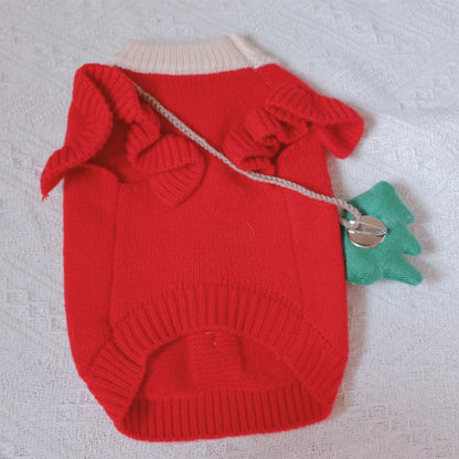 Pet Christmas Sweater Princess Skirt