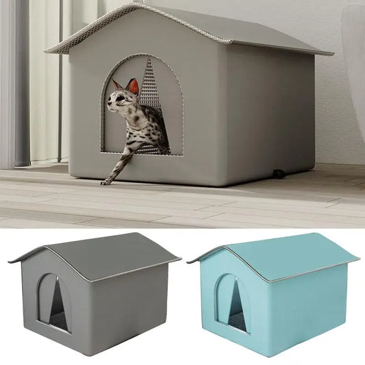 Outdoor Cat House Foldable Warm