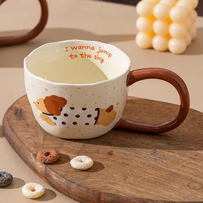 300Ml Ceramic Mug Cartoon Cup