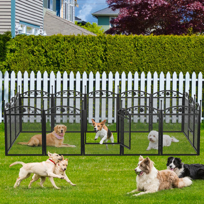 8 Panels DIY Heavy Duty Dog Playpen - outdoor