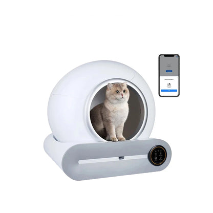Tonepie 65L Automatic Smart Cat Litter Box Self Cleaning - Fully Enclosed