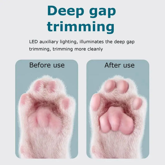 Portable Dog Paw Trimmer with Led Light Rechargeable Cordles