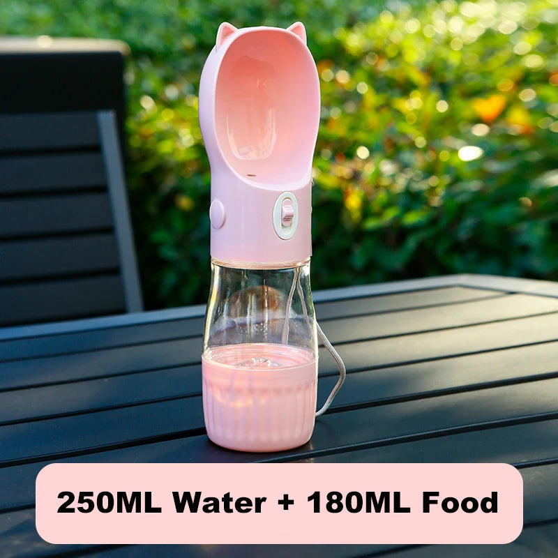 2‑in‑1 Portable Dog Water Bottle