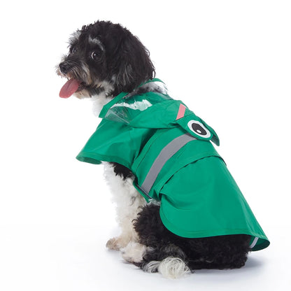 Pet Raincoat Cartoon Pattern Reflective