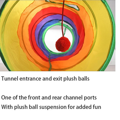 Cat Tunnel Tube Foldable Cat Toys Kitty Training Interactive