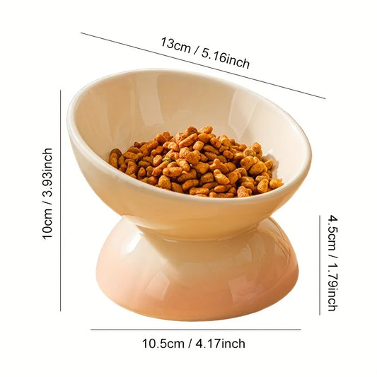 Cat Bowl,Ceramic Elevated Pet Food