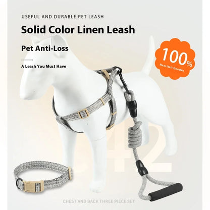 Dog Harness, Leash & Bow Set