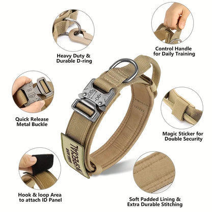 Military Large Dog Harness Collar