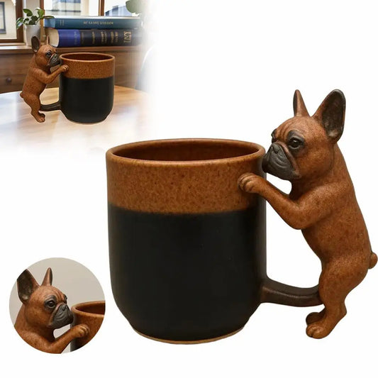 Cute Dog Handle Ceramic Mug