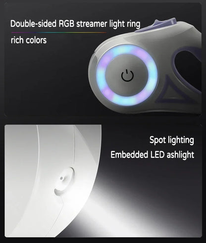Retractable LED Leash for Small and Medium Dogs