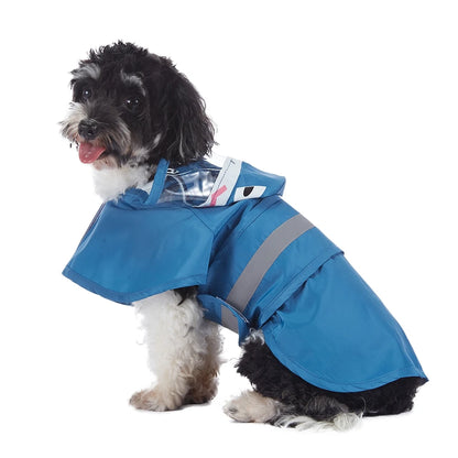 Pet Raincoat Cartoon Pattern Reflective