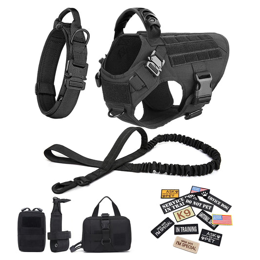 Military Large Dog Harness Collar