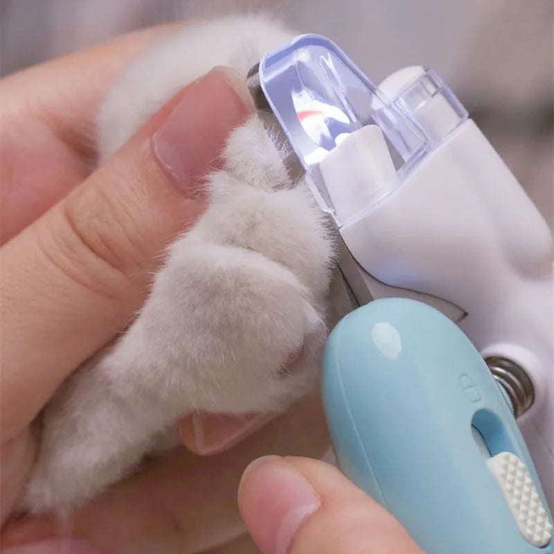 Pet nail clippers with LED light