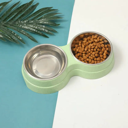 Double Cat Bowl with Stand